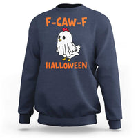 F Caw F Ghost Chicken Costume Sweatshirt Funny Cute Halloween Poultry Lover - Wonder Print Shop