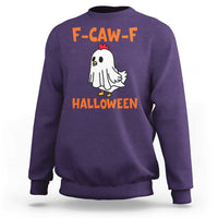 F Caw F Ghost Chicken Costume Sweatshirt Funny Cute Halloween Poultry Lover - Wonder Print Shop