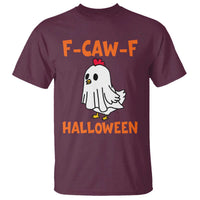 F Caw F Ghost Chicken Costume T Shirt Funny Cute Halloween Poultry Lover - Wonder Print Shop