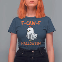 F Caw F Ghost Chicken Costume T Shirt For Women Funny Cute Halloween Poultry Lover - Wonder Print Shop
