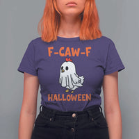 F Caw F Ghost Chicken Costume T Shirt For Women Funny Cute Halloween Poultry Lover - Wonder Print Shop