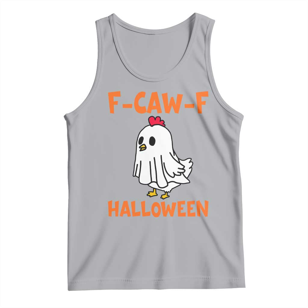 F Caw F Ghost Chicken Costume Tank Top Funny Cute Halloween Poultry Lover - Wonder Print Shop