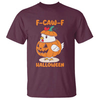 F Caw F Chicken Cute Halloween Costume T Shirt Funny Jack O LAttern Poultry Meme Fall Vibes - Wonder Print Shop