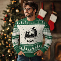F Caw F Gothic Raven and Witch Ugly Christmas Sweater Funny Halloween Spooky October Vibes - Wonder Print Shop