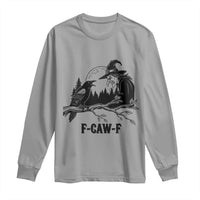 F Caw F Gothic Raven and Witch Long Sleeve Shirt Funny Halloween Spooky October Vibes - Wonder Print Shop