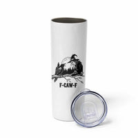 F Caw F Gothic Raven and Witch Skinny Tumbler Funny Halloween Spooky October Vibes - Wonder Print Shop