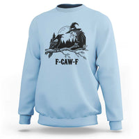 F Caw F Gothic Raven and Witch Sweatshirt Funny Halloween Spooky October Vibes - Wonder Print Shop