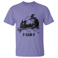 F Caw F Gothic Raven and Witch T Shirt Funny Halloween Spooky October Vibes - Wonder Print Shop
