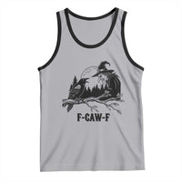 F Caw F Gothic Raven and Witch Tank Top Funny Halloween Spooky October Vibes - Wonder Print Shop