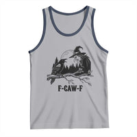 F Caw F Gothic Raven and Witch Tank Top Funny Halloween Spooky October Vibes - Wonder Print Shop