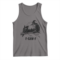 F Caw F Gothic Raven and Witch Tank Top Funny Halloween Spooky October Vibes - Wonder Print Shop