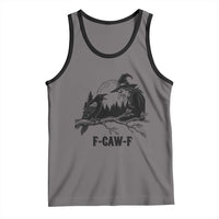 F Caw F Gothic Raven and Witch Tank Top Funny Halloween Spooky October Vibes - Wonder Print Shop