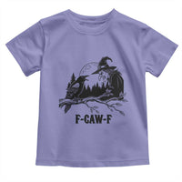 F Caw F Gothic Raven and Witch Toddler T Shirt Funny Halloween Spooky October Vibes - Wonder Print Shop