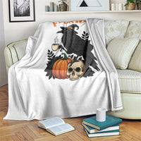 F Caw F Raven Witch Coffee Throw Blanket Funny Halloween Sarcastic Gothic Bird with Attitude - Wonder Print Shop