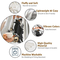 F Caw F Raven Witch Coffee Throw Blanket Funny Halloween Sarcastic Gothic Bird with Attitude - Wonder Print Shop