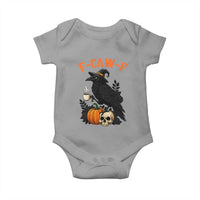F Caw F Raven Witch Coffee Baby Onesie Funny Halloween Sarcastic Gothic Bird with Attitude - Wonder Print Shop