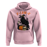 F Caw F Raven Witch Coffee Hoodie Funny Halloween Sarcastic Gothic Bird with Attitude - Wonder Print Shop