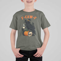 F Caw F Raven Witch Coffee T Shirt For Kid Funny Halloween Sarcastic Gothic Bird with Attitude - Wonder Print Shop