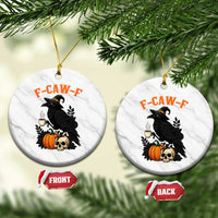 F Caw F Raven Witch Coffee Ceramic Ornament Funny Halloween Sarcastic Gothic Bird with Attitude - Wonder Print Shop