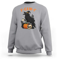 F Caw F Raven Witch Coffee Sweatshirt Funny Halloween Sarcastic Gothic Bird with Attitude - Wonder Print Shop
