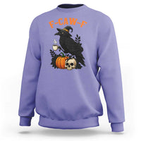 F Caw F Raven Witch Coffee Sweatshirt Funny Halloween Sarcastic Gothic Bird with Attitude - Wonder Print Shop