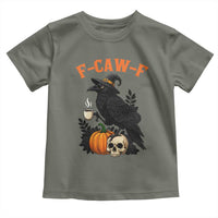 F Caw F Raven Witch Coffee Toddler T Shirt Funny Halloween Sarcastic Gothic Bird with Attitude - Wonder Print Shop
