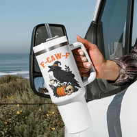 F Caw F Raven Witch Coffee Tumbler With Handle Funny Halloween Sarcastic Gothic Bird with Attitude - Wonder Print Shop