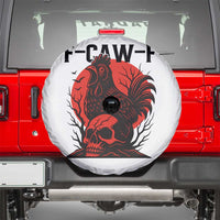F Caw F Gothic Chicken Horror Spare Tire Cover Creepy Skull Rooster Halloween Dark Humor - Wonder Print Shop