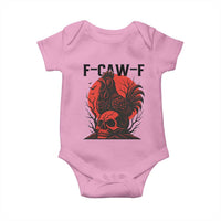 F Caw F Gothic Chicken Horror Baby Onesie Creepy Skull Rooster Halloween Dark Humor - Wonder Print Shop