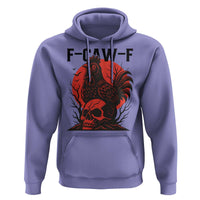 F Caw F Gothic Chicken Horror Hoodie Creepy Skull Rooster Halloween Dark Humor - Wonder Print Shop