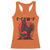 F Caw F Gothic Chicken Horror Racerback Tank Top Creepy Skull Rooster Halloween Dark Humor - Wonder Print Shop