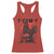 F Caw F Gothic Chicken Horror Racerback Tank Top Creepy Skull Rooster Halloween Dark Humor - Wonder Print Shop