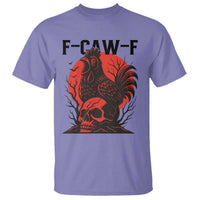 F Caw F Gothic Chicken Horror T Shirt Creepy Skull Rooster Halloween Dark Humor - Wonder Print Shop