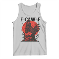 F Caw F Gothic Chicken Horror Tank Top Creepy Skull Rooster Halloween Dark Humor - Wonder Print Shop