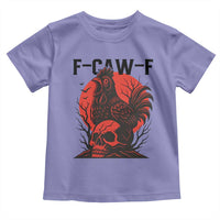 F Caw F Gothic Chicken Horror Toddler T Shirt Creepy Skull Rooster Halloween Dark Humor - Wonder Print Shop