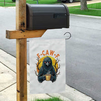 F Caw F Raven Coffee Garden Flag Funny Halloween Sarcastic Gothic Bird with Attitude - Wonder Print Shop