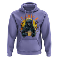 F Caw F Raven Coffee Hoodie Funny Halloween Sarcastic Gothic Bird with Attitude - Wonder Print Shop