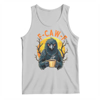 F Caw F Raven Coffee Tank Top Funny Halloween Sarcastic Gothic Bird with Attitude - Wonder Print Shop