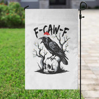 F Caw F Gothic Christmas Raven Garden Flag With Skull Funny Dark Holiday Humor Spooky Season - Wonder Print Shop