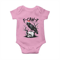 F Caw F Gothic Christmas Raven Baby Onesie With Skull Funny Dark Holiday Humor Spooky Season - Wonder Print Shop