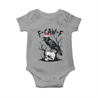 F Caw F Gothic Christmas Raven Baby Onesie With Skull Funny Dark Holiday Humor Spooky Season - Wonder Print Shop