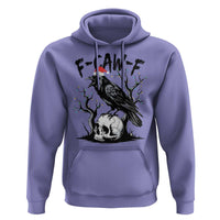 F Caw F Gothic Christmas Raven Hoodie With Skull Funny Dark Holiday Humor Spooky Season - Wonder Print Shop