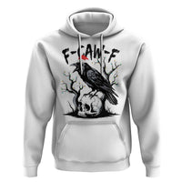 F Caw F Gothic Christmas Raven Hoodie With Skull Funny Dark Holiday Humor Spooky Season - Wonder Print Shop
