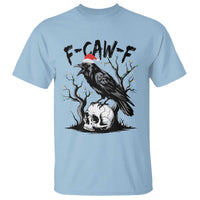 F Caw F Gothic Christmas Raven T Shirt With Skull Funny Dark Holiday Humor Spooky Season - Wonder Print Shop