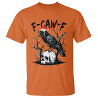 F Caw F Gothic Christmas Raven T Shirt With Skull Funny Dark Holiday Humor Spooky Season - Wonder Print Shop