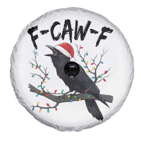 F Caw F Raven Christmas Spare Tire Cover Funny Dark Holiday Humor Spooky Season - Wonder Print Shop