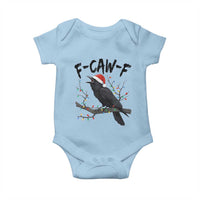 F Caw F Raven Christmas Baby Onesie Funny Dark Holiday Humor Spooky Season - Wonder Print Shop
