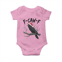F Caw F Raven Christmas Baby Onesie Funny Dark Holiday Humor Spooky Season - Wonder Print Shop