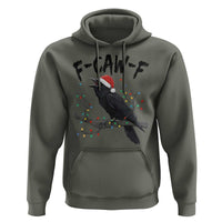 F Caw F Raven Christmas Hoodie Funny Dark Holiday Humor Spooky Season - Wonder Print Shop