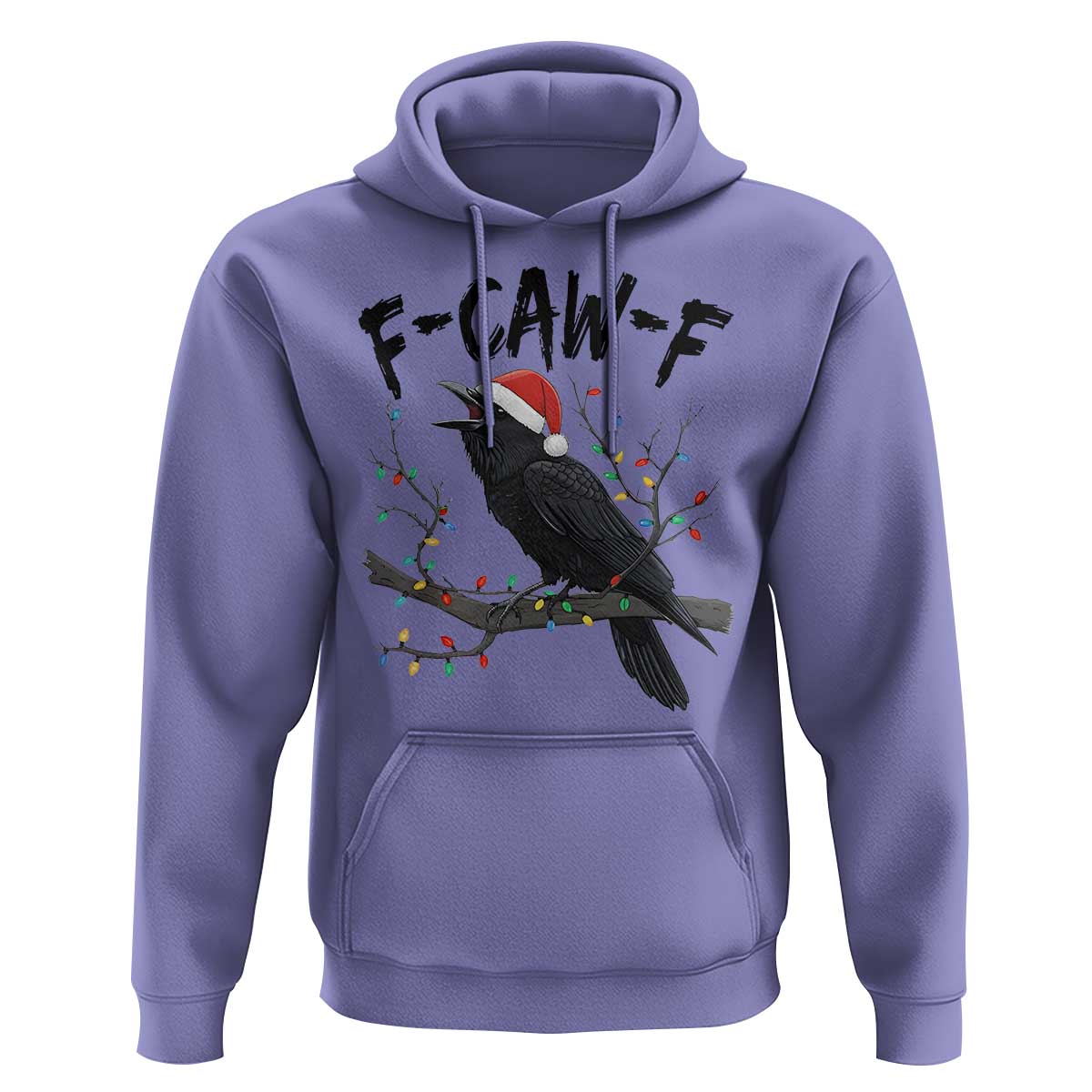 F Caw F Raven Christmas Hoodie Funny Dark Holiday Humor Spooky Season - Wonder Print Shop
